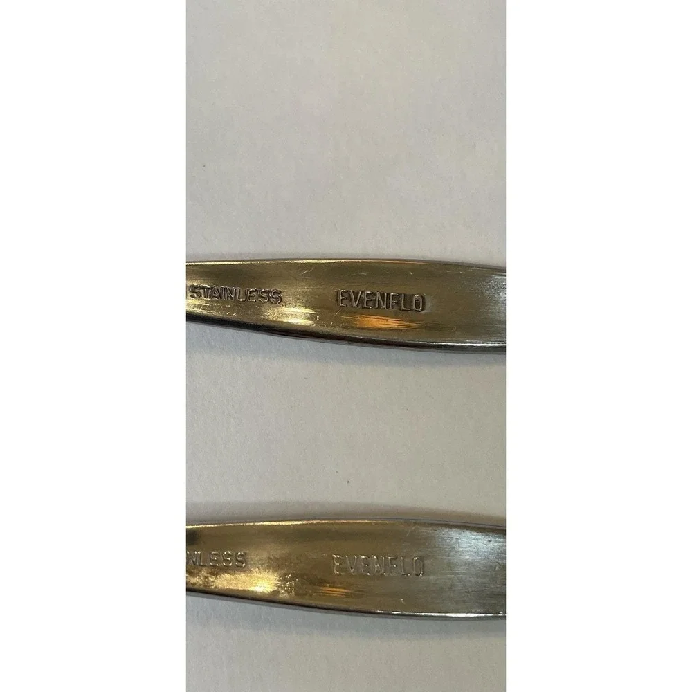 Vintage Evenflo Lasting Rose Stainless Baby Toddler Child Spoon‎ & Fork Flatware